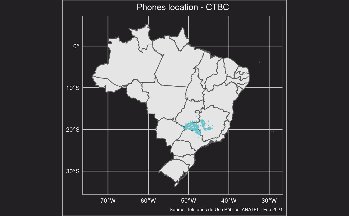 Phones map - CBTC